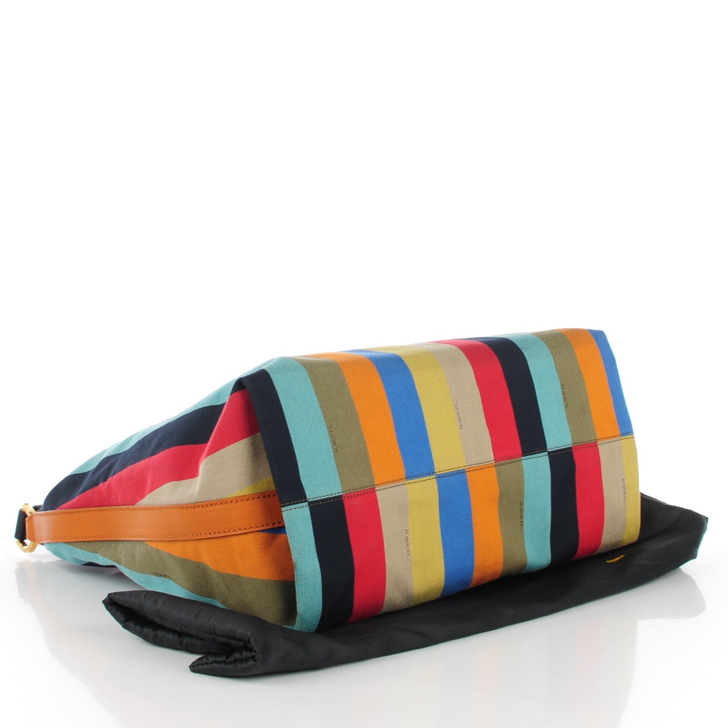 Fendi Canvas Striped Pequin Hobo Multicolor 4 of 7