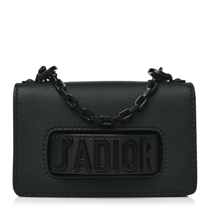 Christian Dior Ultra Matte Calfskin Mini J'Adior Chain Flap Bag Black 1 of 10