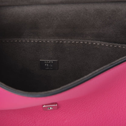 Fendi Vitello Dolce Nappa Flowerland Tri-Color Micro Double Baguette Fuxia White Ice Papavero 6 of 9