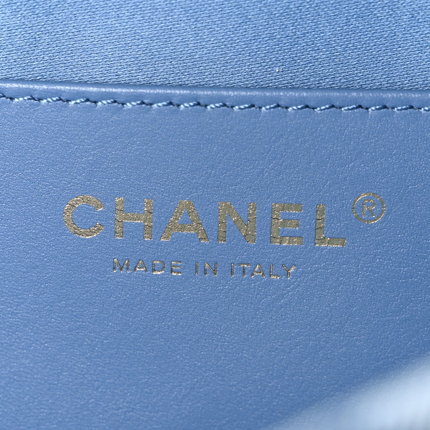 Washed Denim Quilted Large Flap Bag Blue