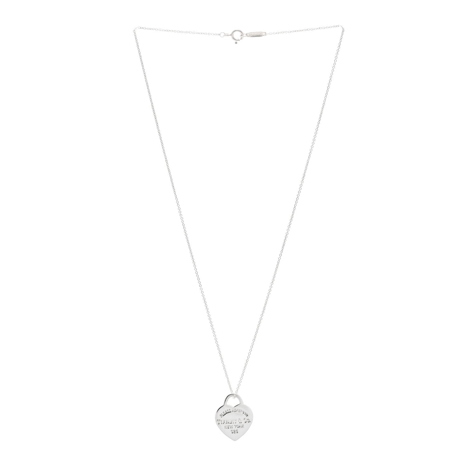 Tiffany Sterling Silver Small Return To Tiffany Heart Pendant Necklace 3 of 6