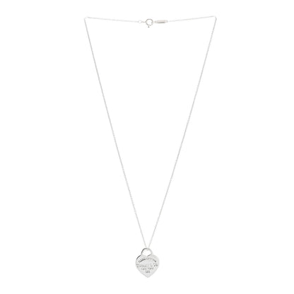 Tiffany Sterling Silver Small Return To Tiffany Heart Pendant Necklace 3 of 6