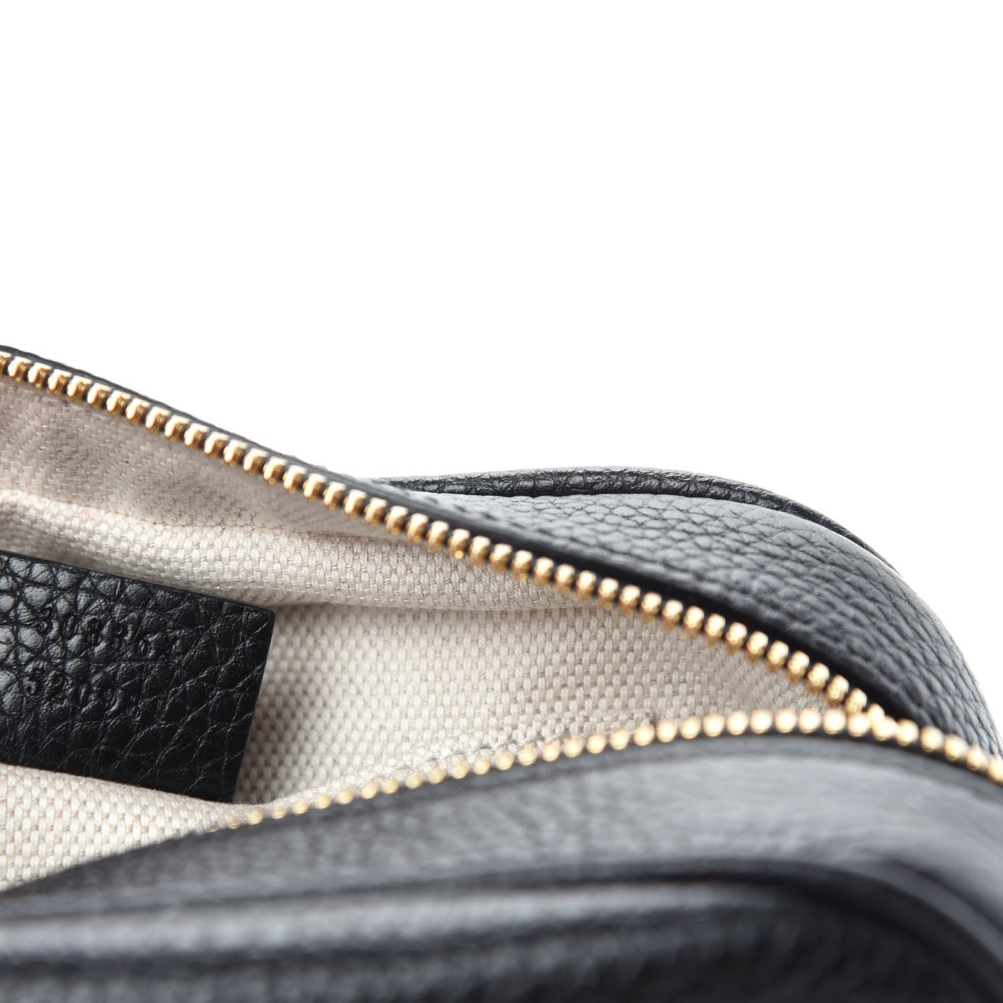 Pebbled Calfskin Small Soho Disco Bag Black