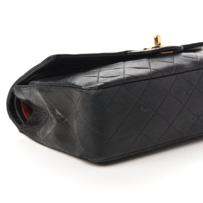 Chanel Lambskin Quilted Medium Double Flap Black 7 of 11