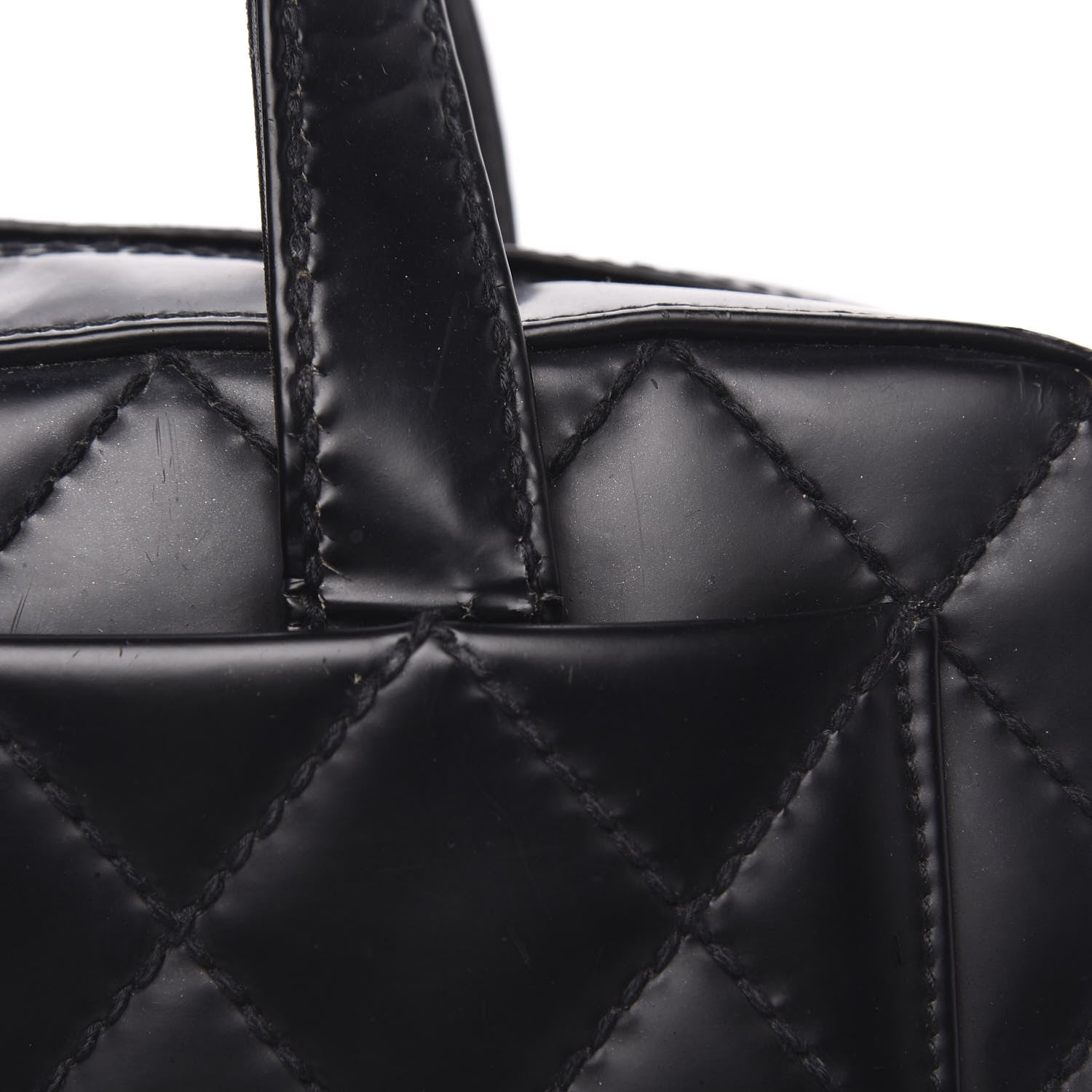 Chanel Calfskin Stitch Surpique Bowler Black 12 of 16