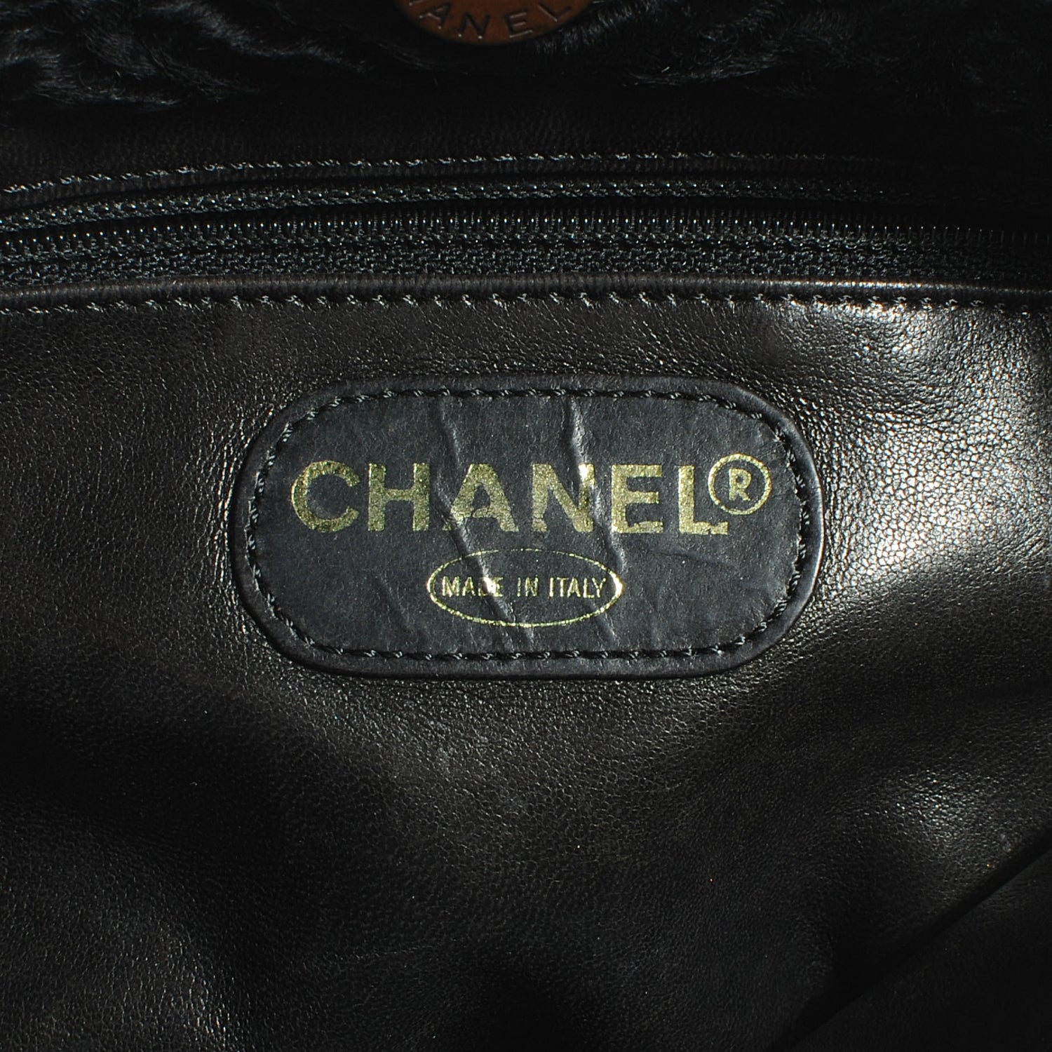 Chanel Persian Lamb Fur Tote Black 6 of 7