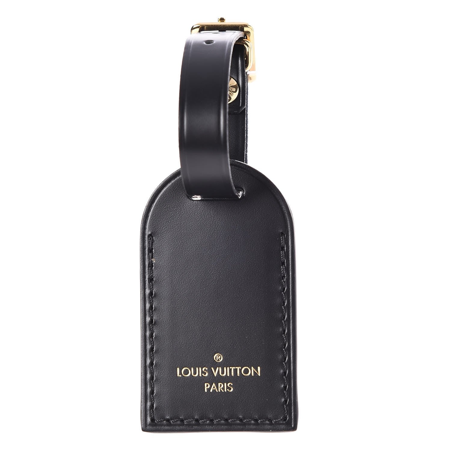 Louis Vuitton Calfskin Small Luggage Tag Black 1 of 3