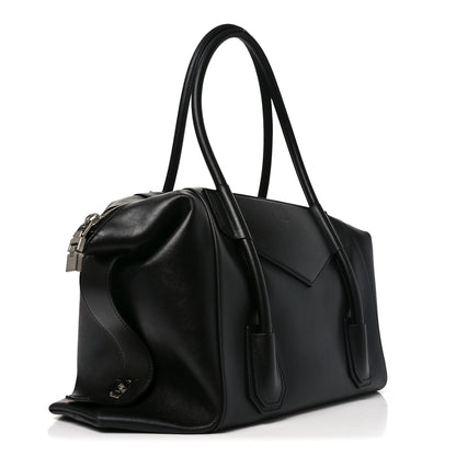 Givenchy Smooth Calfskin Medium Antigona Soft Lock Duffle Bag Black 2 of 8