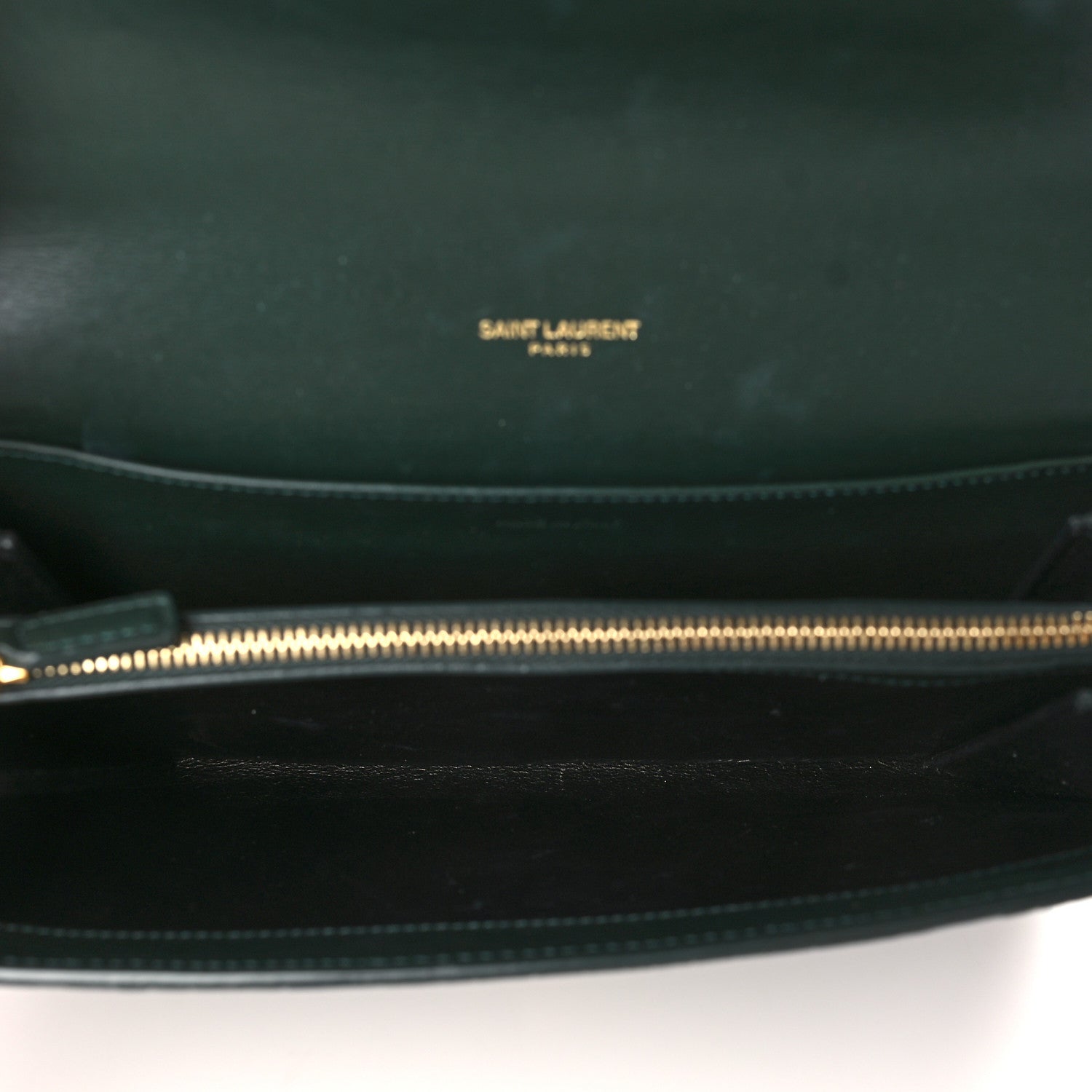 Saint Laurent Calfskin Crocodile Embossed Monogram Mini Uptown Crossbody Green 5 of 9