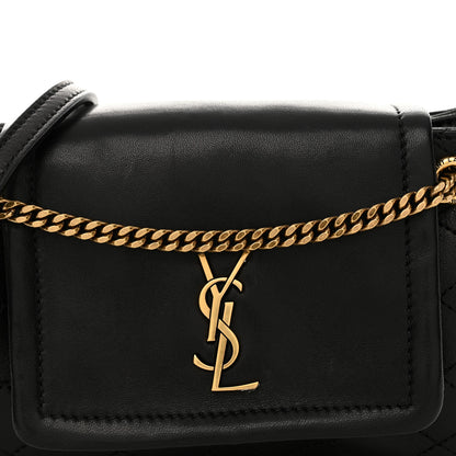 Saint Laurent Lambskin Quilted Monogram Mini Nolita Black 8 of 13