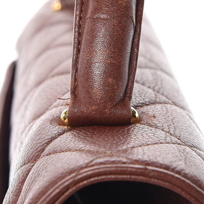 Chanel Caviar Quilted Jumbo Kelly Flap Brown 19 of 22