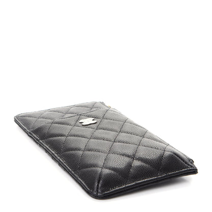 Chanel Caviar Quilted Classic Flat Wallet Pouch Black 4 of 8