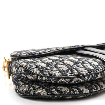 Christian Dior Oblique Saddle Bag Blue 8 of 9