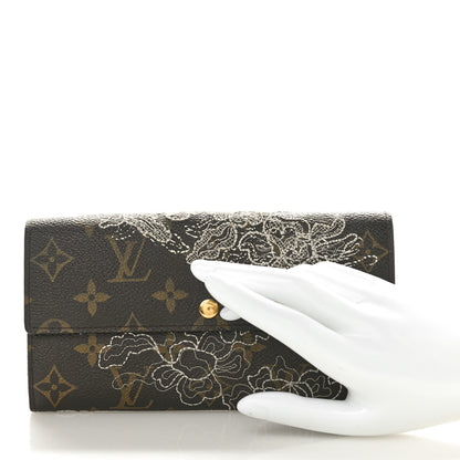 Louis Vuitton Monogram Dentelle Sarah Wallet Silver 2 of 7