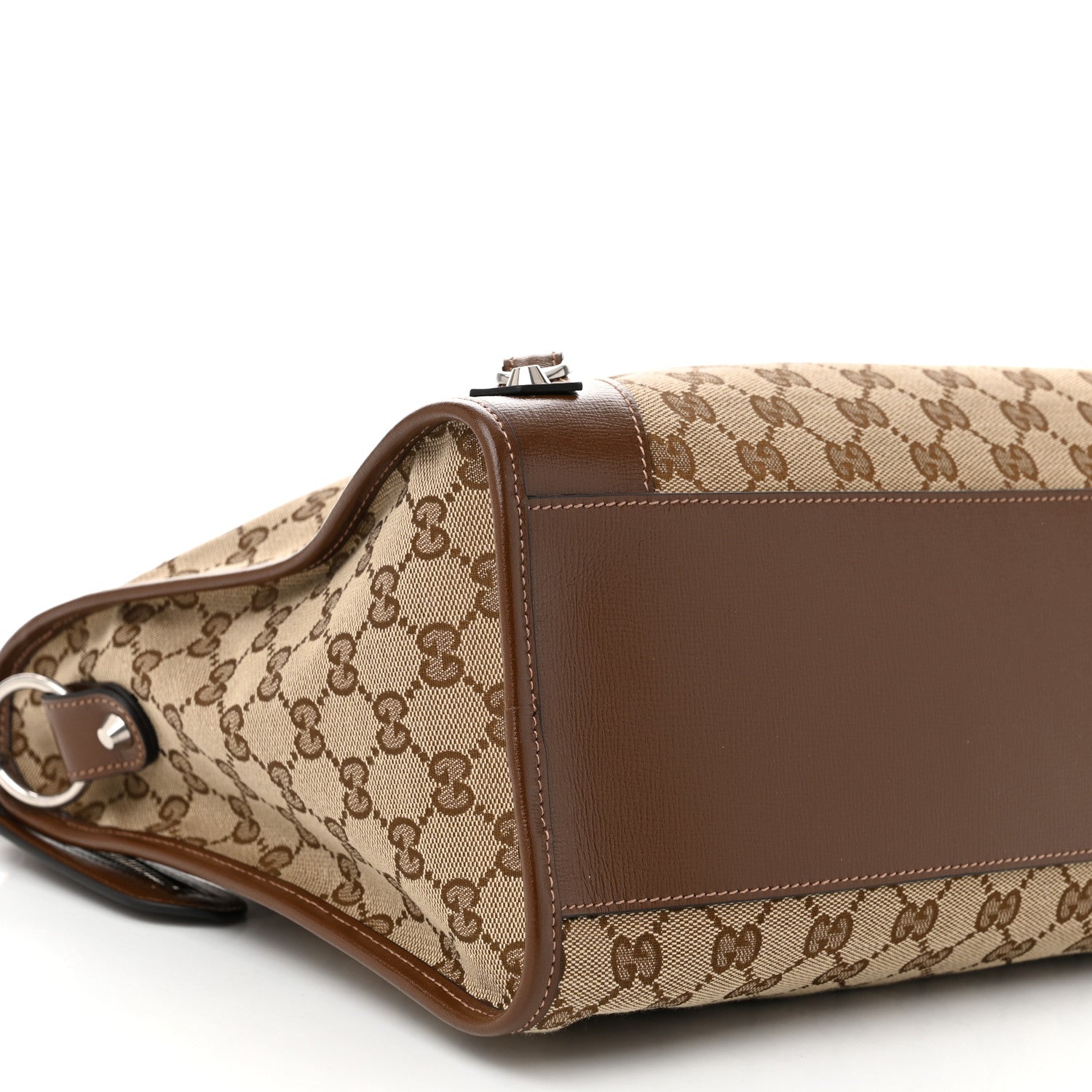 Balenciaga X GUCCI GG Monogram Azalea Calfskin Neo Classic Silver Hardware Medium City Beige Ebony Brown Sugar 10 of 11