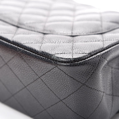 Chanel Caviar Quilted Jumbo Double Flap Black 14 of 17