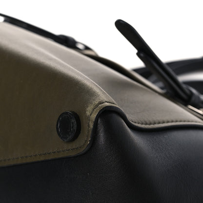 Prada City Calfskin Convertible Top Handle Tote Militare Green Black 8 of 14