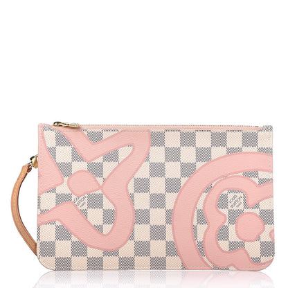 Louis Vuitton Damier Azur Tahitienne Neverfull MM GM Pochette 1 of 8
