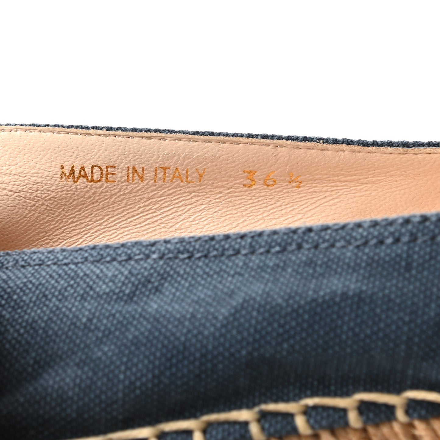 Denim Logo Espadrilles 36.5 Blue