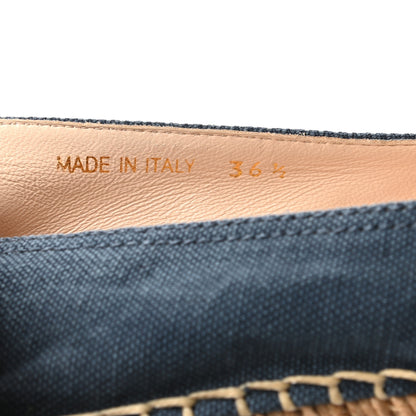 Prada Denim Logo Espadrilles 36.5 Blue 8 of 10