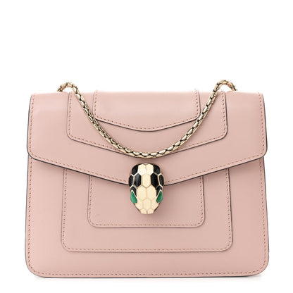 Bulgari Calfskin Small Serpenti Forever Snake Strap Crossbody Bag Light Pink 1 of 14