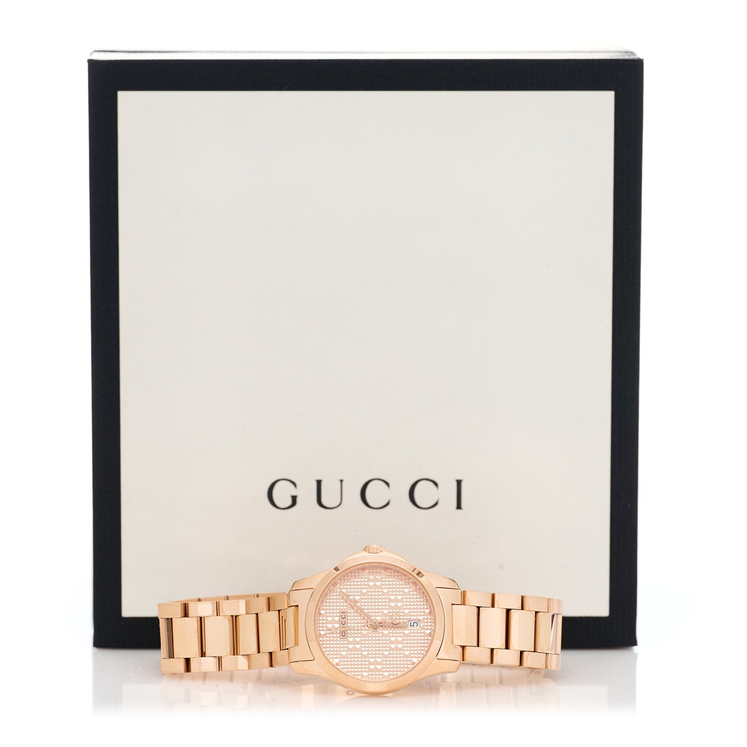 Gucci Stainless Steel 27mm G-Timeless Diamante Quartz Watch Rose 5 of 5