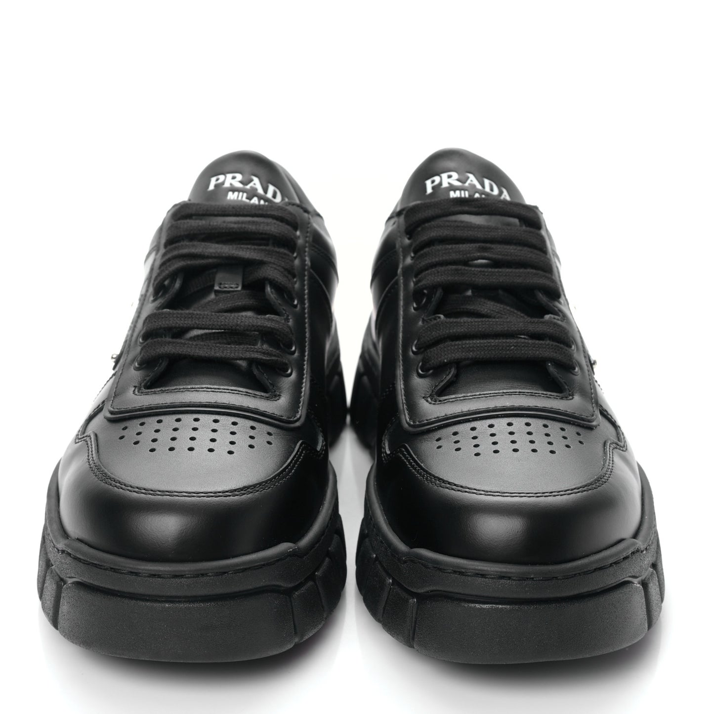 Nappa Metal Triangle Logo Fly Blok Mens Sneakers 10.5 Black