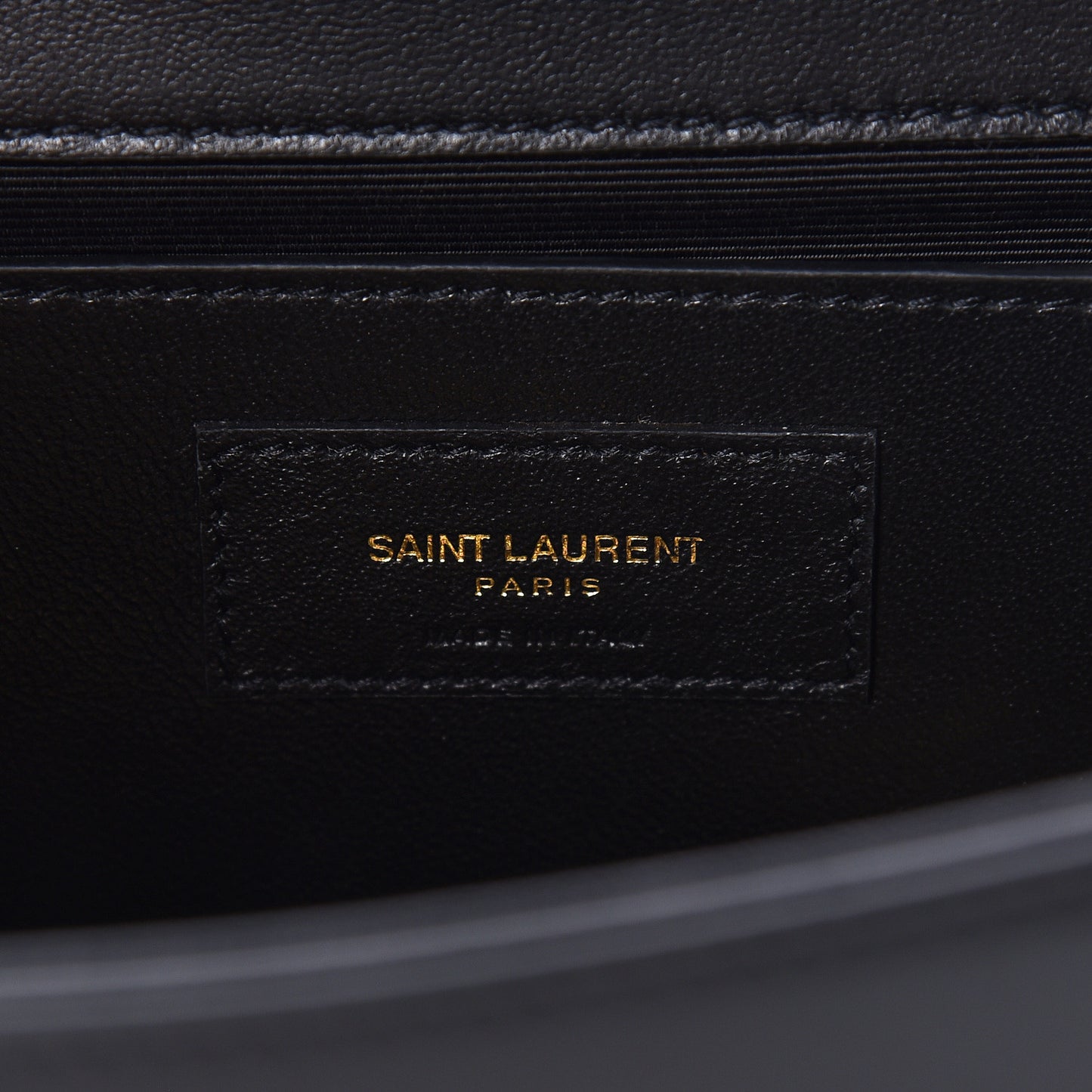 Calfskin Crystal Medium Monogram Kate Satchel Black