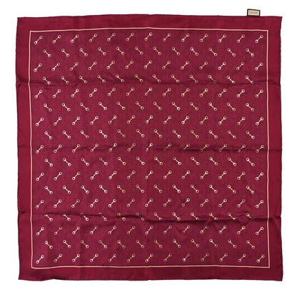 Gucci Modal Silk GG Gold Horsebit Square Scarf Pink Gold 1 of 3