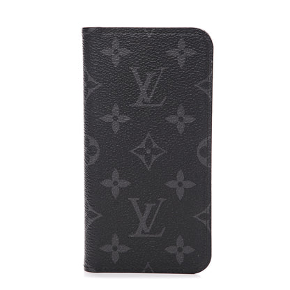 Louis Vuitton Monogram Eclipse iPhone X/XS Folio Case 1 of 5
