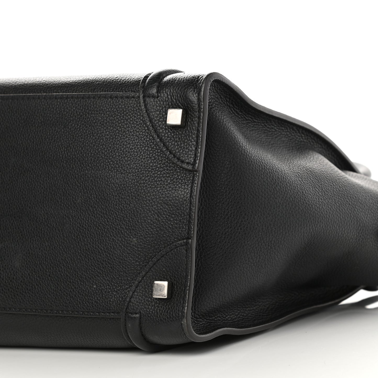 Drummed Calfskin Mini Luggage Black
