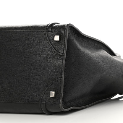 Celine Drummed Calfskin Mini Luggage Black 10 of 15