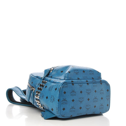 MCM Visetos Side Stud Small Stark Backpack Blue 5 of 12