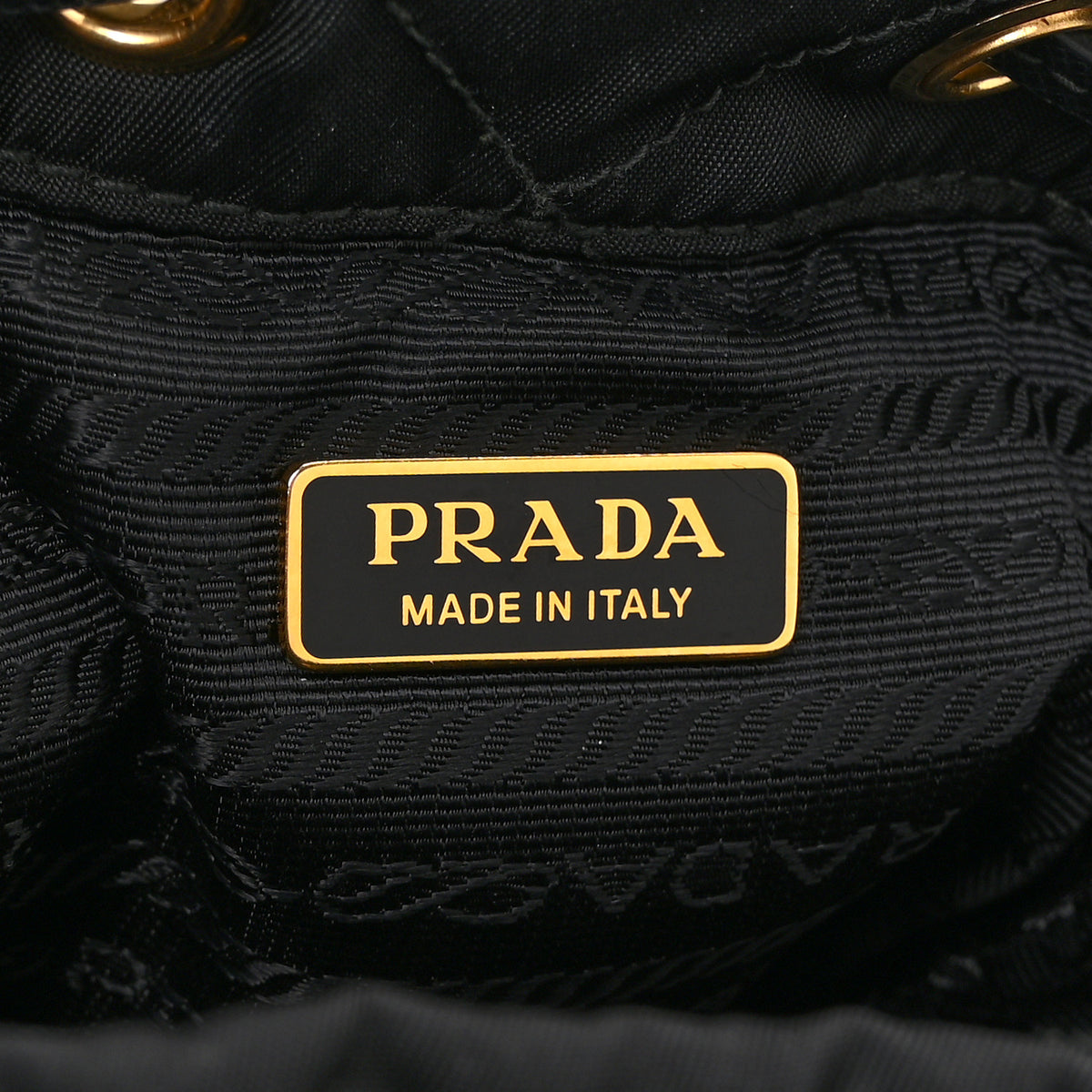 Prada Re-Nylon Saffiano Stitched Duet Bucket Bag Black 6 of 11