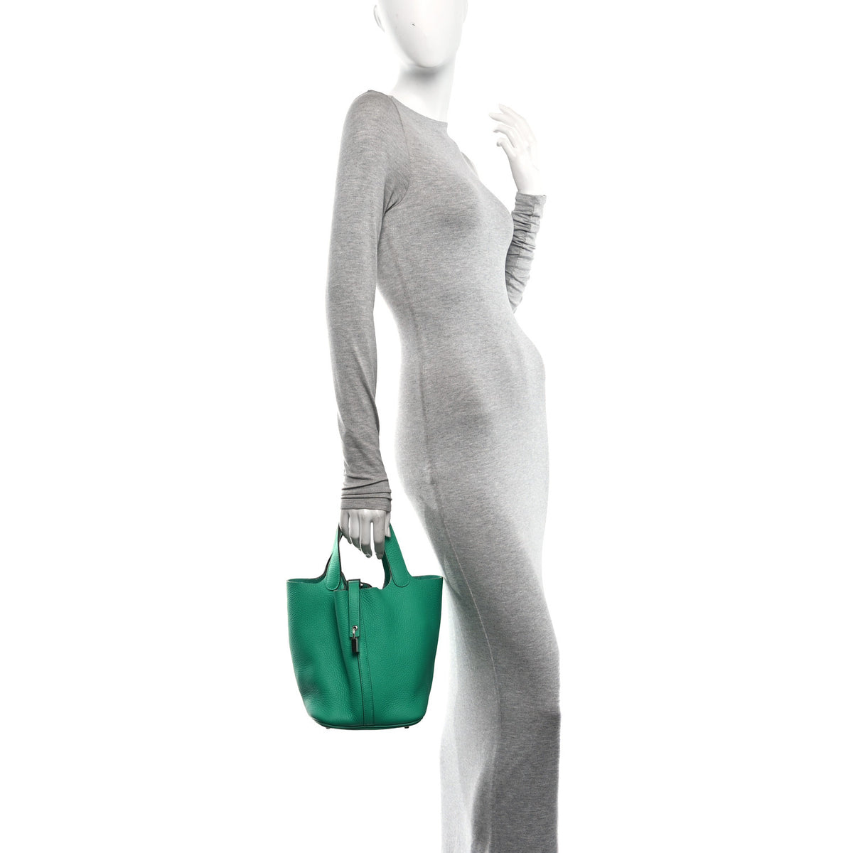 Hermes Taurillon Clemence Picotin Lock 22 MM Menthe 2 of 10