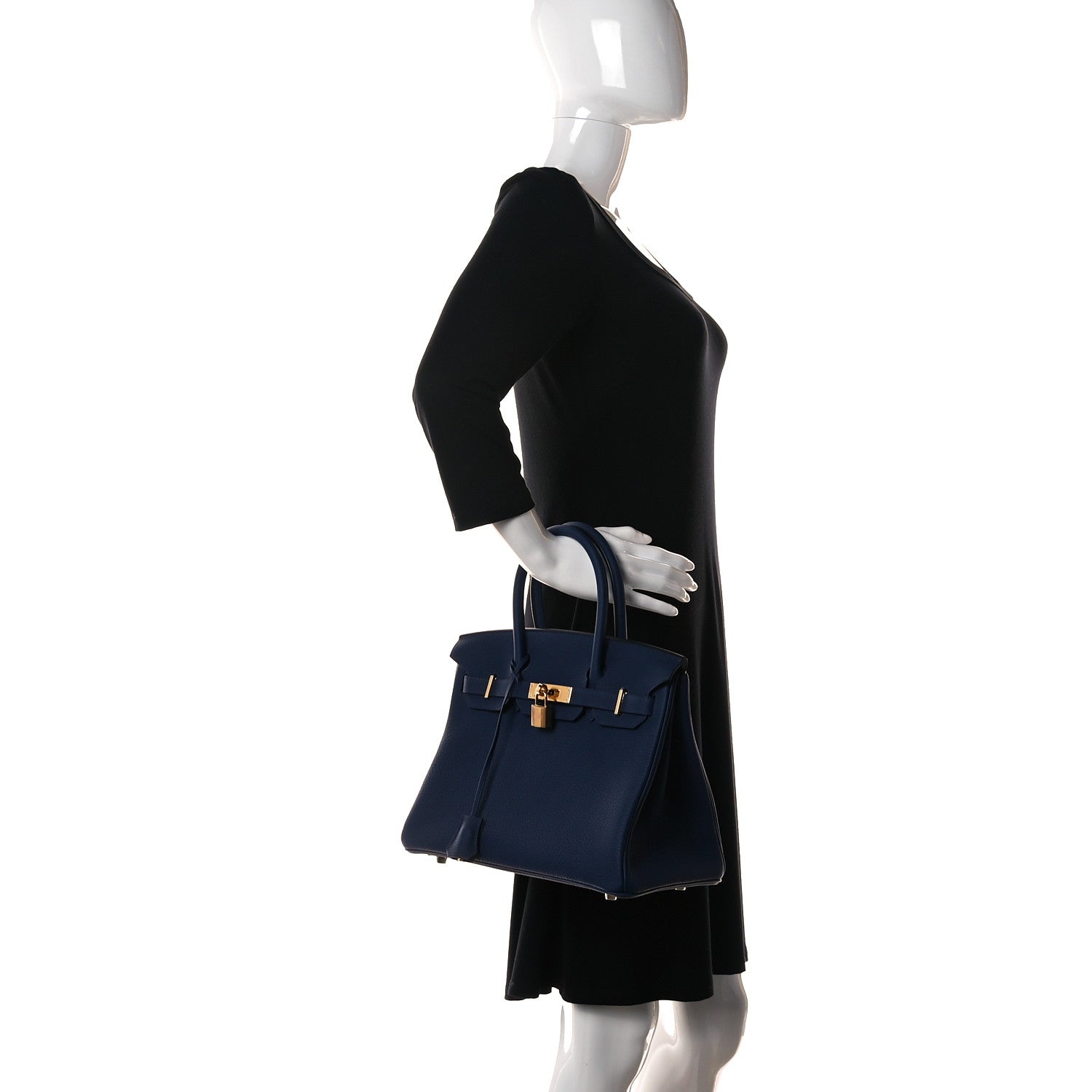 Hermes Togo Birkin 30 Bleu Saphir 2 of 35