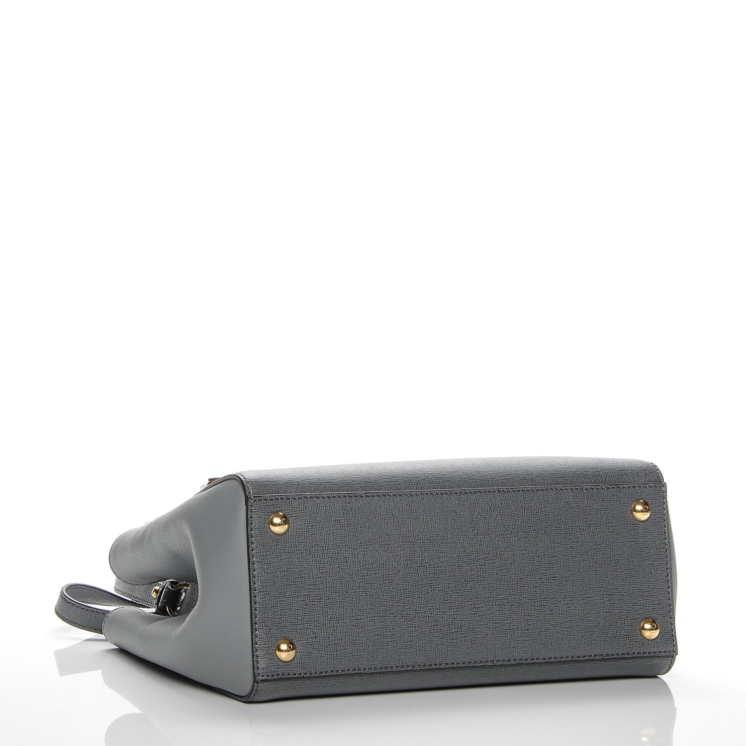 Fendi Vitello Elite Petite 2Jours Tote Grigio Grigio Chiaro 4 of 6