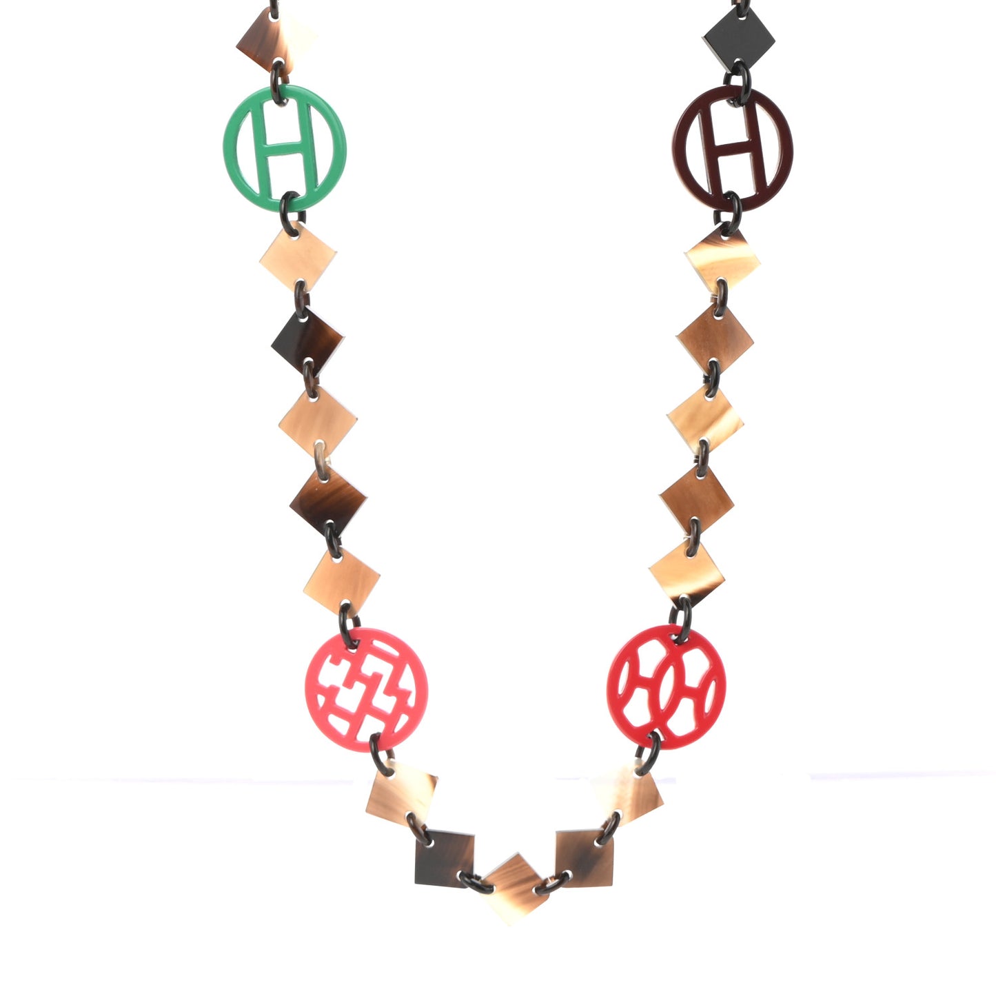 Buffalo Horn Lacquer Lena Necklace Multicolor