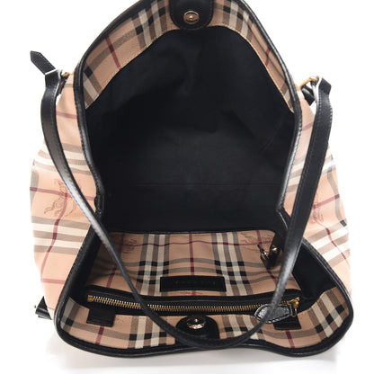 Burberry Haymarket Check Small Canterbury Tote Black 5 of 7