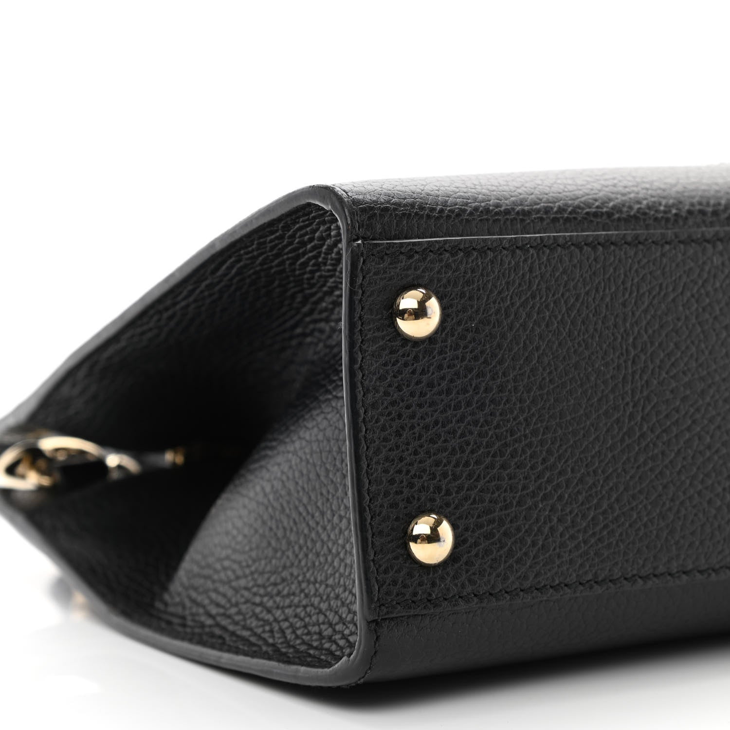 Gucci Pebbled Calfskin Medium Soho Top Handle Satchel Black 9 of 14