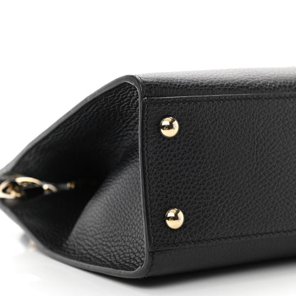 Gucci Pebbled Calfskin Medium Soho Top Handle Satchel Black 9 of 14