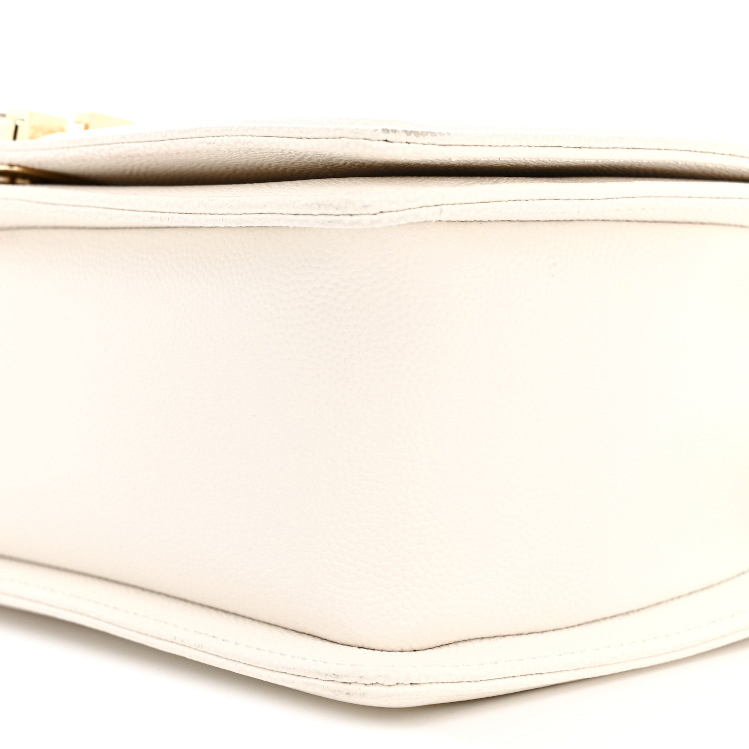 Chanel Caviar Chevron Quilted Medium Boy Flap White 10 of 12