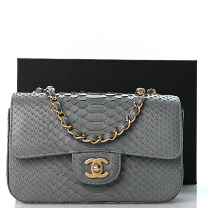 Chanel Snakeskin Mini Rectangular Flap Grey 11 of 11