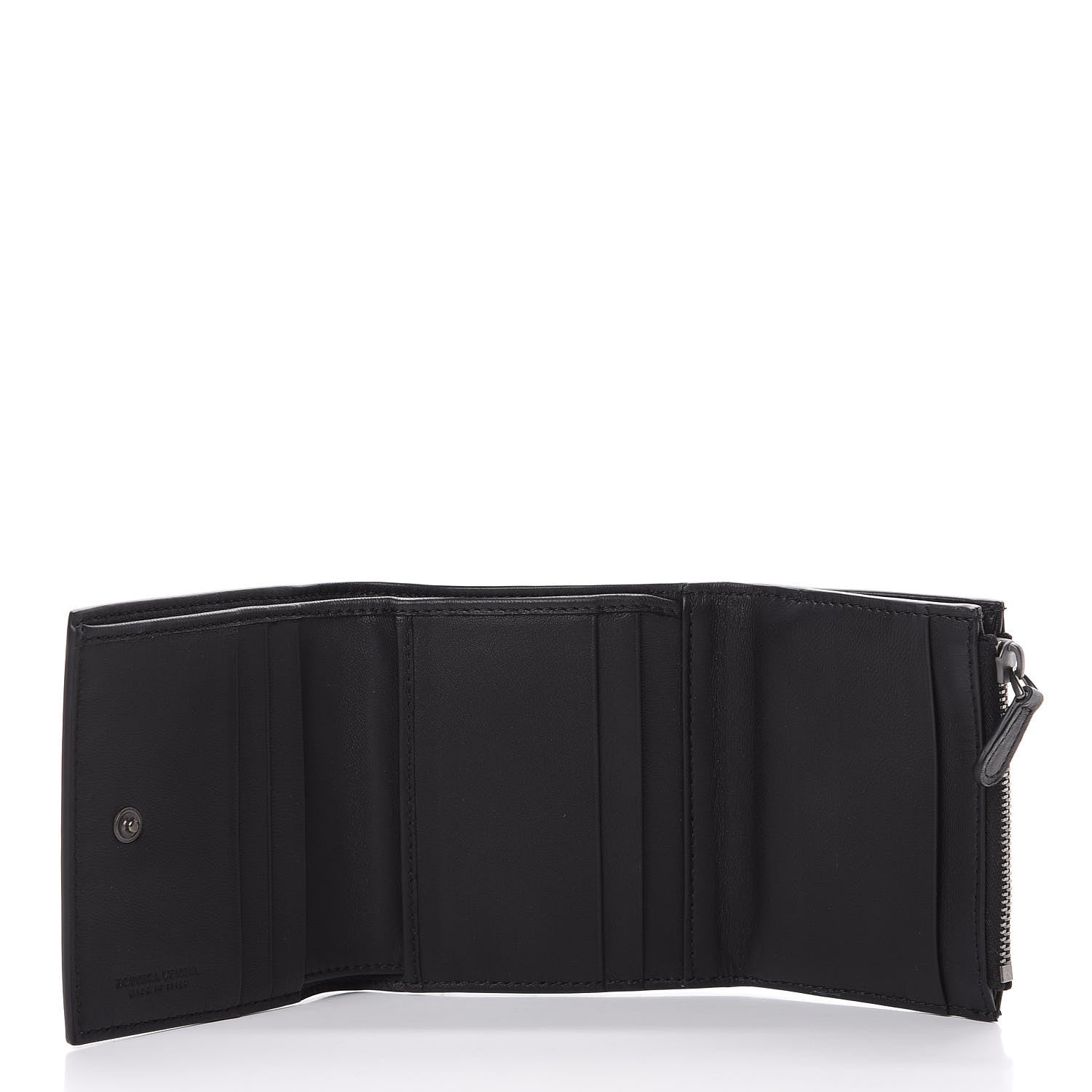 Bottega Veneta Nappa Intrecciato Tri-Fold Wallet Black 4 of 6