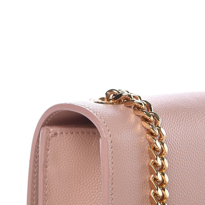 Saint Laurent Grain De Poudre Small Monogram Kate Satchel Pale Blush 13 of 15