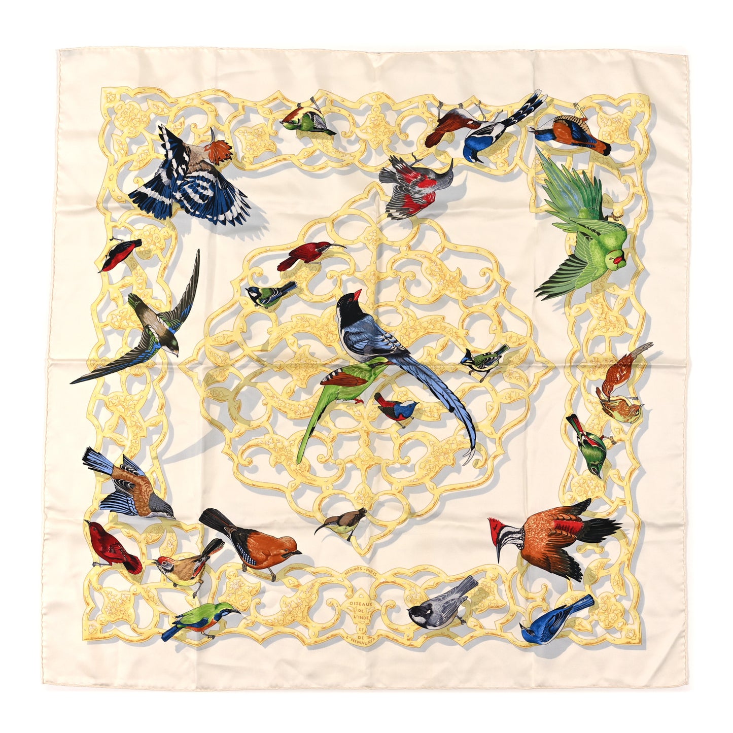 Silk Oiseaux De L’Inde Et De L’Himalaya 90 Scarf
