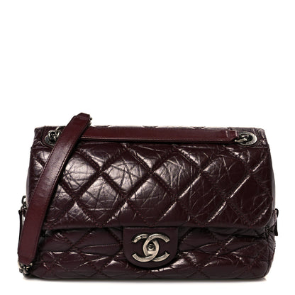 Chanel Aged Calfskin Medium New Portobello Flap Burgundy 1 of 11