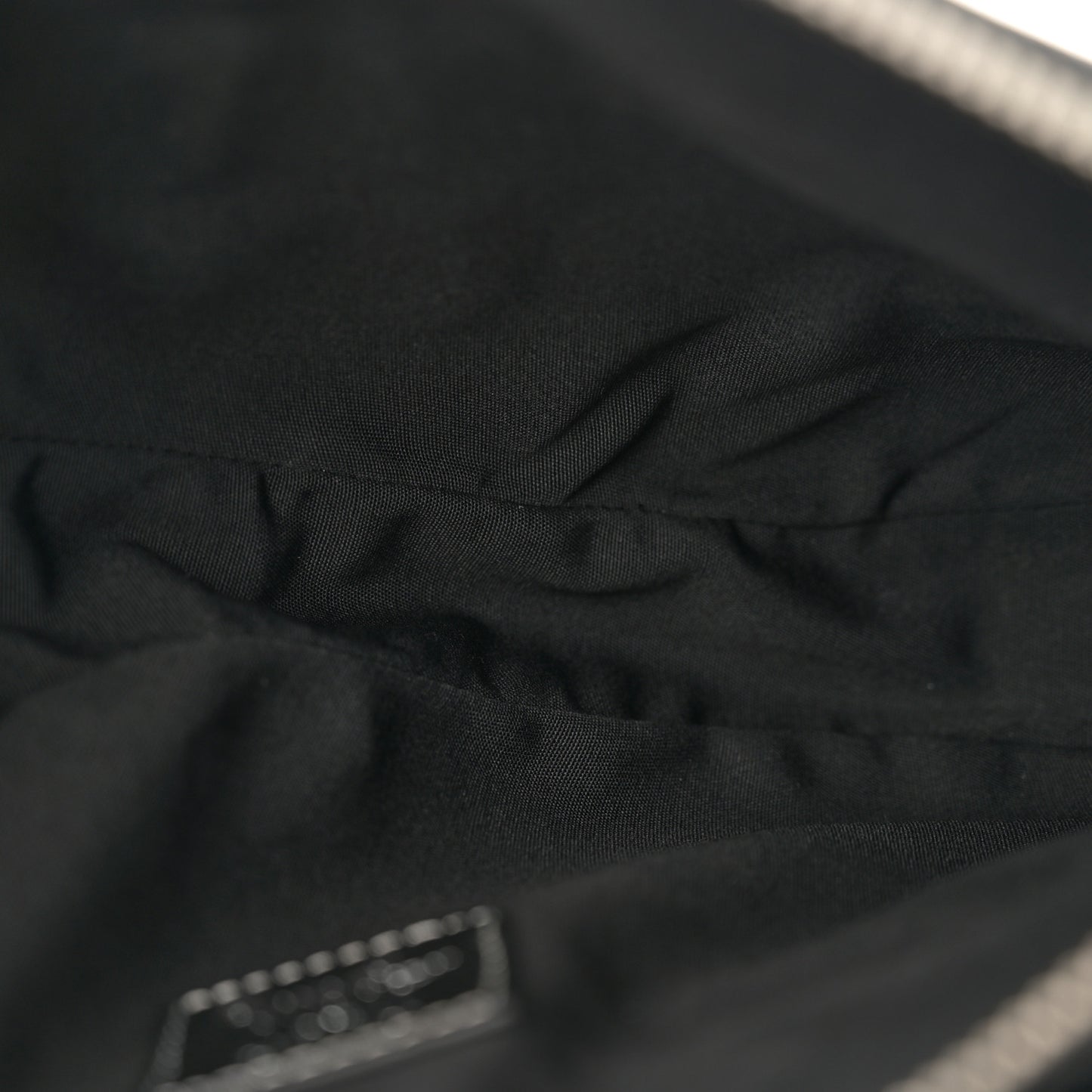 X SHAWN STUSSY Grained Calfskin Bee Saddle Bag Black