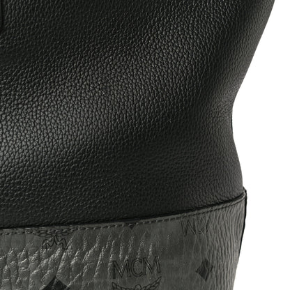 MCM Calfskin Visetos Anya Shopper Tote Black 12 of 16