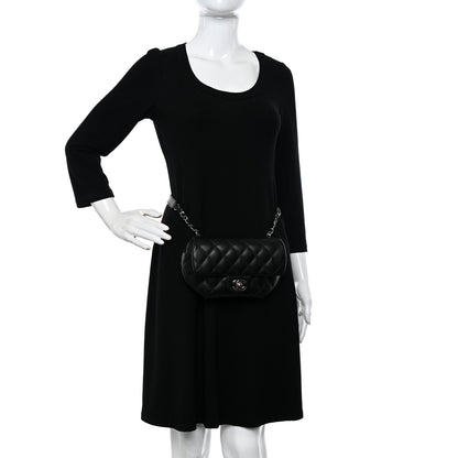 Chanel Calfskin Quilted CC Uniform Flap Belt Bag Black 3 of 12
